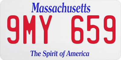 MA license plate 9MY659