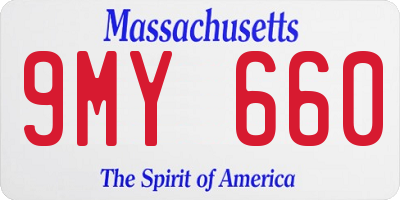 MA license plate 9MY660