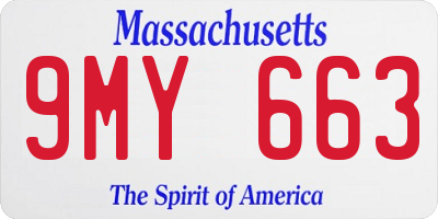 MA license plate 9MY663