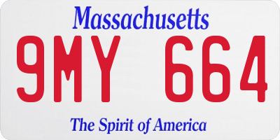 MA license plate 9MY664