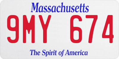 MA license plate 9MY674