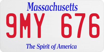 MA license plate 9MY676
