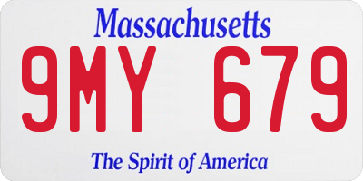 MA license plate 9MY679