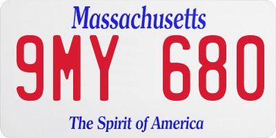 MA license plate 9MY680