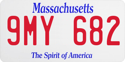 MA license plate 9MY682