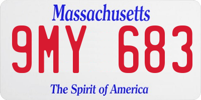 MA license plate 9MY683