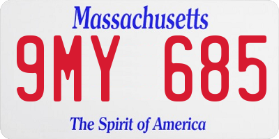 MA license plate 9MY685