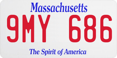 MA license plate 9MY686