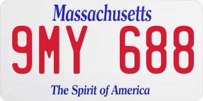 MA license plate 9MY688
