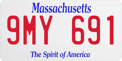 MA license plate 9MY691