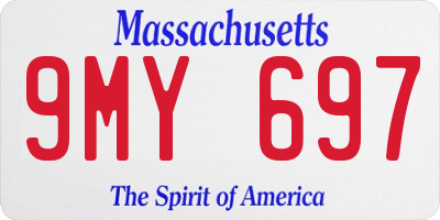 MA license plate 9MY697