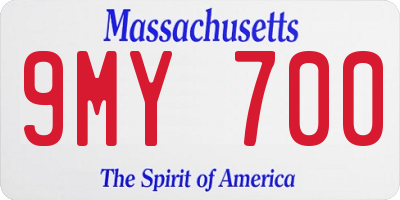 MA license plate 9MY700