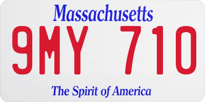 MA license plate 9MY710