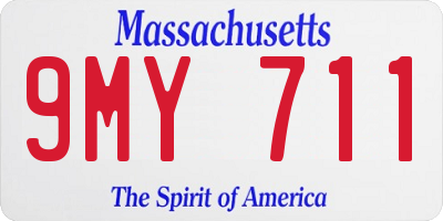 MA license plate 9MY711