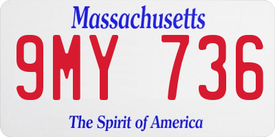 MA license plate 9MY736