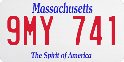 MA license plate 9MY741