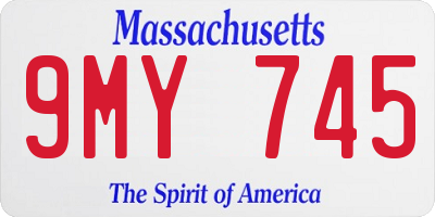 MA license plate 9MY745