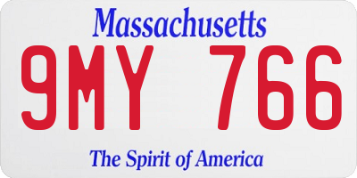 MA license plate 9MY766