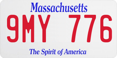MA license plate 9MY776