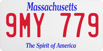MA license plate 9MY779