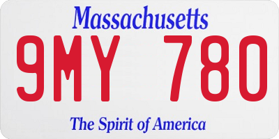 MA license plate 9MY780