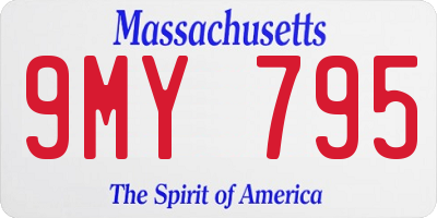 MA license plate 9MY795