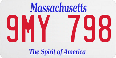 MA license plate 9MY798