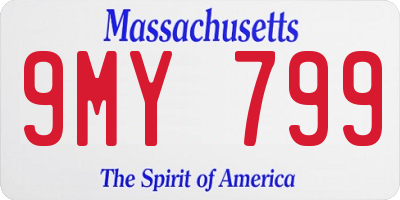 MA license plate 9MY799