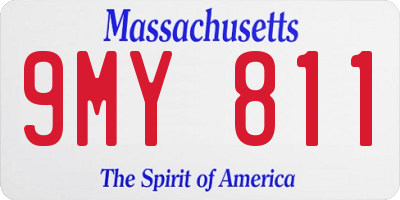 MA license plate 9MY811