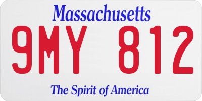 MA license plate 9MY812