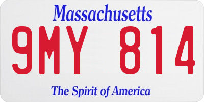 MA license plate 9MY814