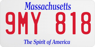 MA license plate 9MY818