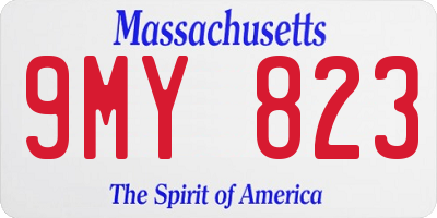 MA license plate 9MY823