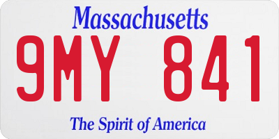 MA license plate 9MY841
