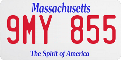 MA license plate 9MY855