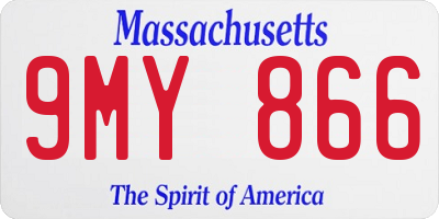 MA license plate 9MY866