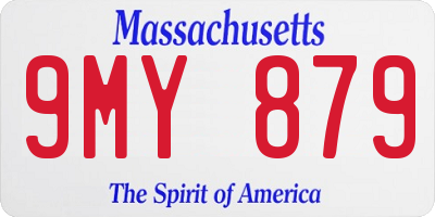 MA license plate 9MY879