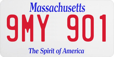 MA license plate 9MY901