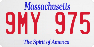 MA license plate 9MY975