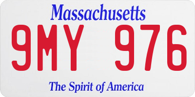 MA license plate 9MY976