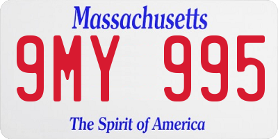 MA license plate 9MY995