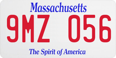 MA license plate 9MZ056