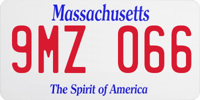 MA license plate 9MZ066
