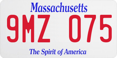 MA license plate 9MZ075
