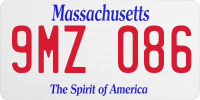 MA license plate 9MZ086