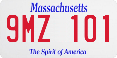 MA license plate 9MZ101