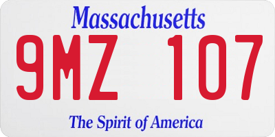 MA license plate 9MZ107