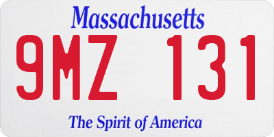 MA license plate 9MZ131
