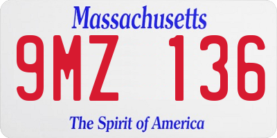 MA license plate 9MZ136