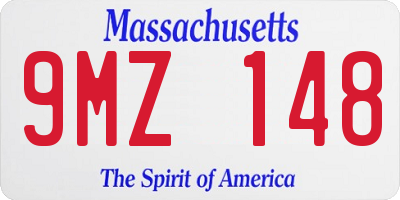 MA license plate 9MZ148